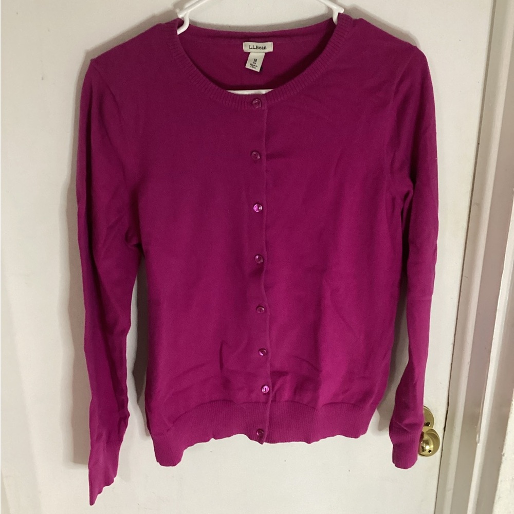 L.L. Bean womens button up cardigan size medium